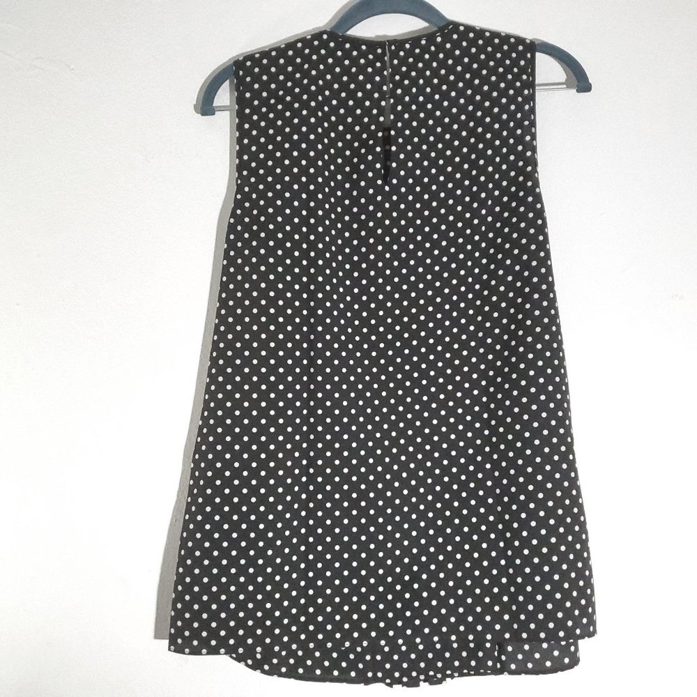 Michael Kors Pleaded Polka Dot Top M - Picture 4 of 8